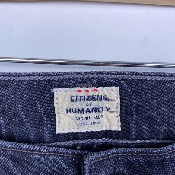 Citizens of Humanity Demy High-Rise Cropped Flare Jeans in Black 24 - Picture 5 of 8